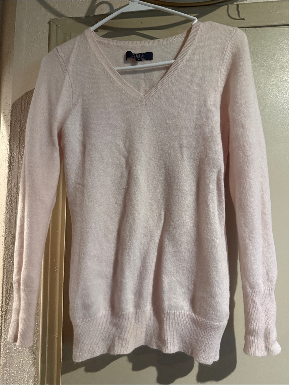 Alex Marie Pale Pink V-Neck Sweater